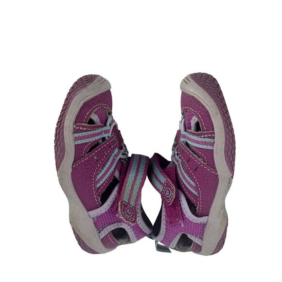 Stride Rite Baby Petra Sandals US 5.5M Purple & Aqua Straps Leather Upper - Picture 4 of 10